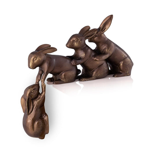 Helping Hand Rabbits Garden Sculptures By SPI Home | Sculptures | Modishstore