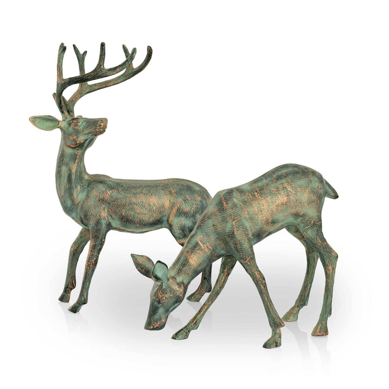 Grarden Deer Pair By SPI Home | Garden Sculptures & Statues | Modishstore
