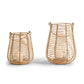 Horizontal Cane Weave Set Of 4 Lanterns By Two's Company | Lanterns | Modishstore - 3