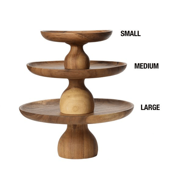 Brindisi Pedestal-Medium (Set of 3) by Texture Designideas | Trays & Pedestals | Modishstore