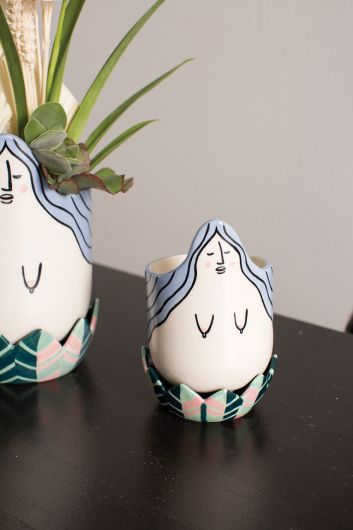 Zaia Pot Set Of 4 By Accent Decor | Planters, Troughs & Cachepots | Modishstore - 4