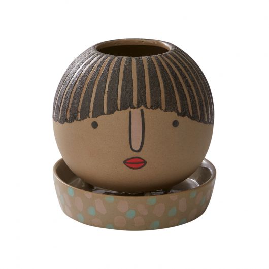Etta Pretty Face Vase & Pot- Set Of 4 By Accent Decor | Planters, Troughs & Cachepots | Modishstore - 5