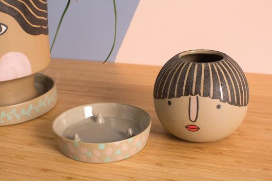 Etta Pretty Face Vase & Pot- Set Of 4 By Accent Decor | Planters, Troughs & Cachepots | Modishstore - 4