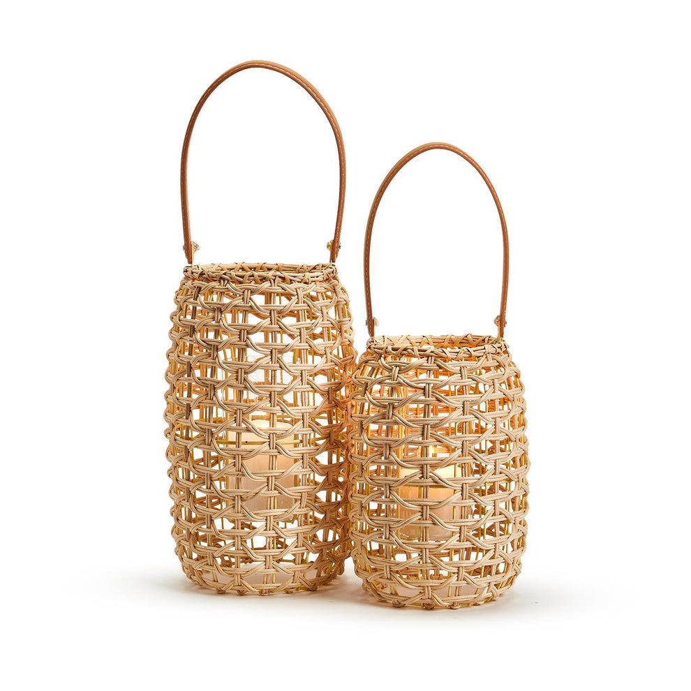 Vertical Rattan Lantern Incl 2 Sizes Set Of 2 By Two's Company | Lanterns | Modishstore - 4