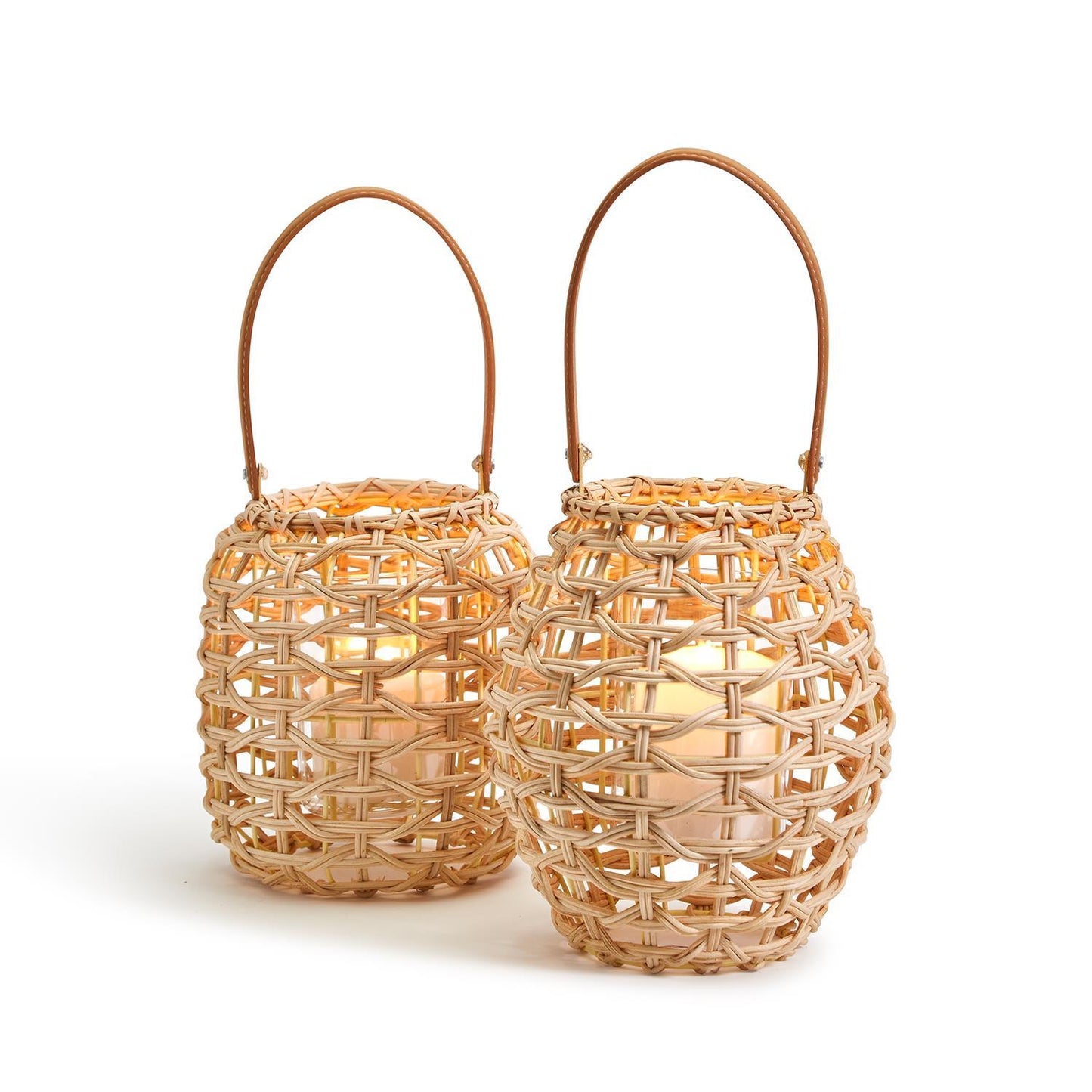 Small Rattan Lantern Asst 2 Shapes By Two's Company | Lanterns | Modishstore - 3
