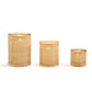 Weaved Rattan Wrapped Cachepot Incl 3 Sizes Set Of 3 By Two's Company | Candle Holders | Modishstore