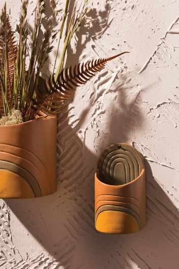 Vada Ceramic Wall Planter Pot- Set Of 4 By Accent Decor | Planters, Troughs & Cachepots | Modishstore - 3