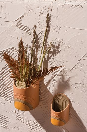 Vada Ceramic Wall Planter Pot- Set Of 4 By Accent Decor | Planters, Troughs & Cachepots | Modishstore - 1