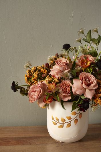 Harvest Ceramic Pot Set Of 3 By Accent Decor | Planters, Troughs & Cachepots | Modishstore - 1