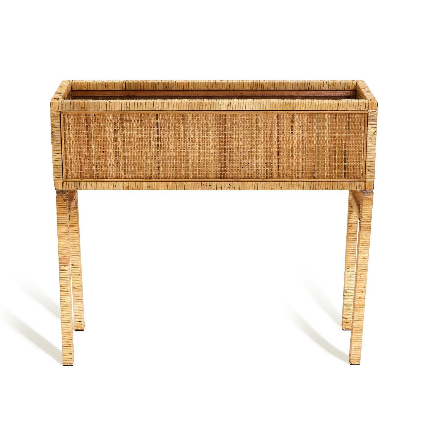 Rattan Table Planter By Two's Company | Planters, Troughs & Cachepots | Modishstore - 2
