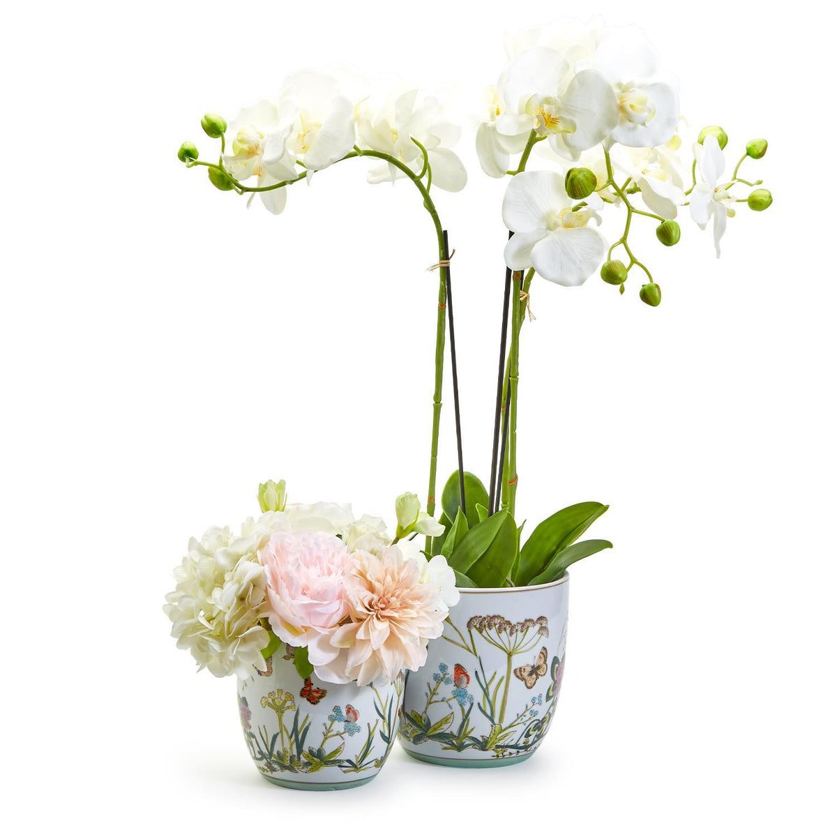 Butterfly Garden Cachepot / Planter Set Of 2 By Two's Company | Planters, Troughs & Cachepots | Modishstore