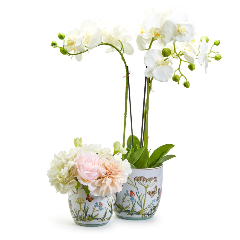 butterfly plant pot Two's Company Butterfly Garden Set of 2 Cachepots / Planters
