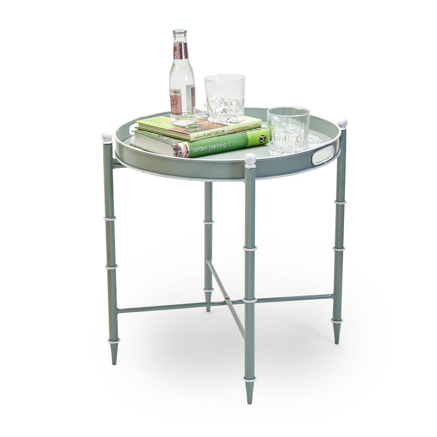 Fleurette Hand-Painted Floral Pattern Side / End Table By Two's Company | End Tables | Modishstore