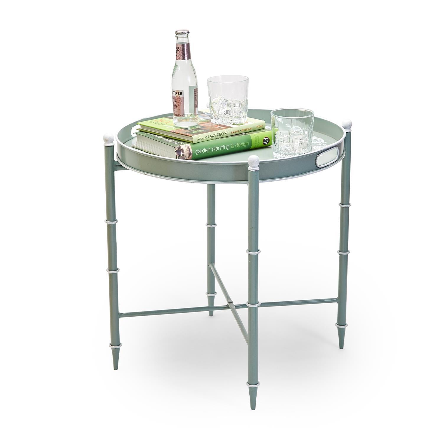Fleurette Hand-Painted Floral Pattern Side / End Table By Two's Company | End Tables | Modishstore