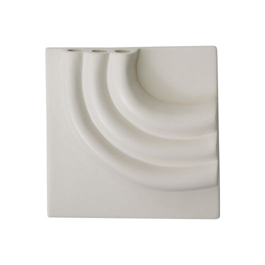 Mara White Glaze Wall Planter Set Of 4 By Accent Decor | Planters, Troughs & Cachepots | Modishstore - 5