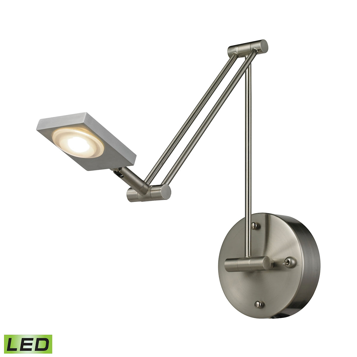 Reilly 1-Light Swingarm Wall Lamp in Brushed Nickel ELK Lighting | Wall Lamps | Modishstore