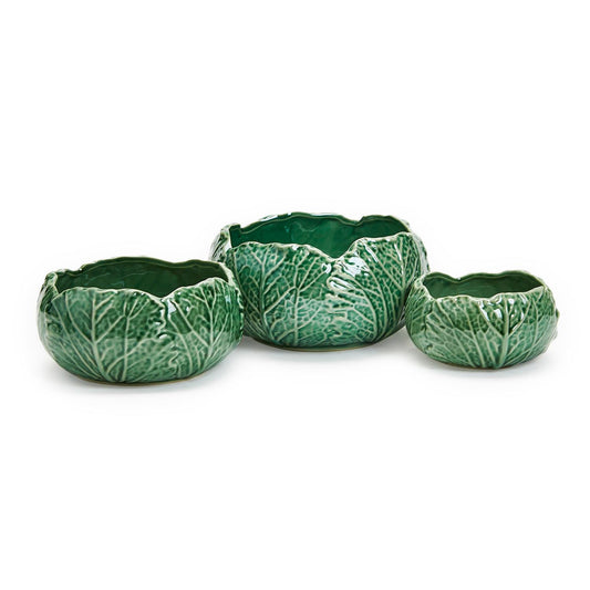 Set Of 6 Cabbage Leaf Bowls By Tozai Home