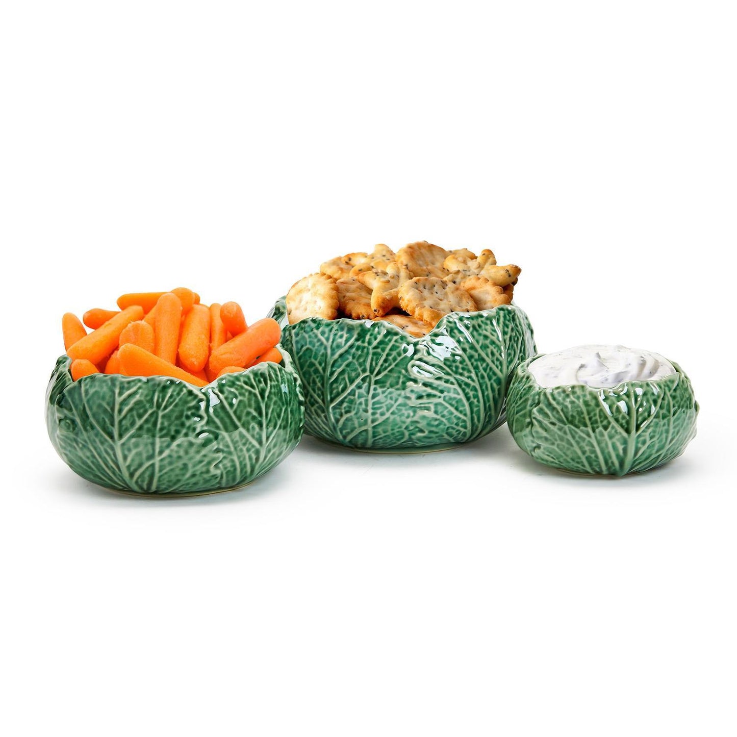 Set Of 6 Cabbage Leaf Bowls By Tozai Home