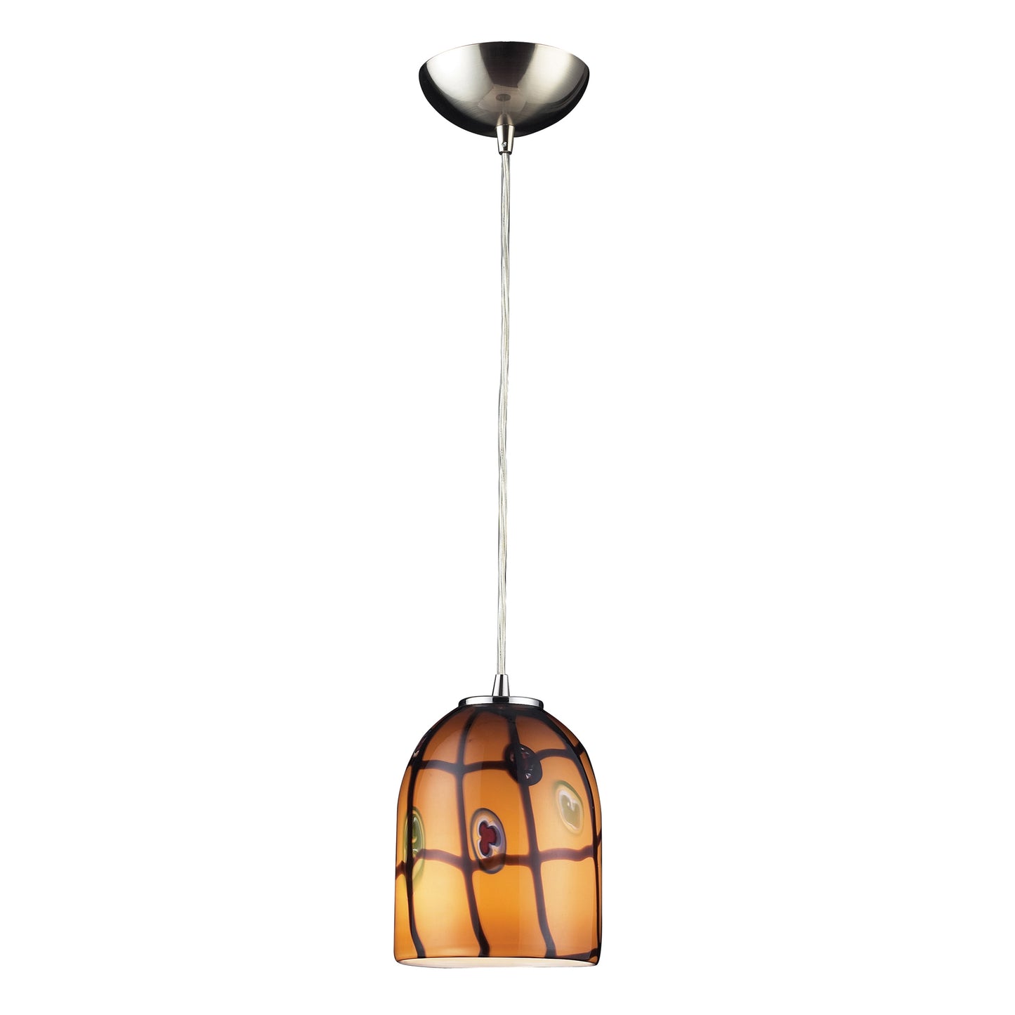Rapture 1-Light Mini Pendant with Fusion Cinnamon Glass ELK Lighting | Pendant Lamps | Modishstore
