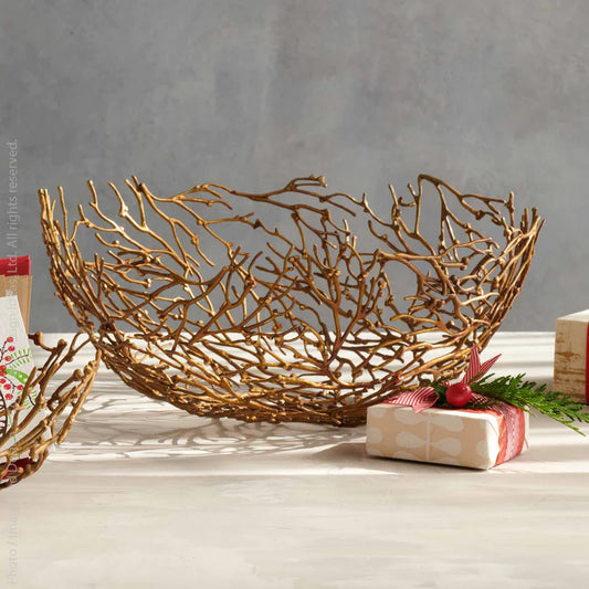 Mistletoe Bowl-13.4 Dia By Texture Designideas | Decorative Bowls | Modishstore