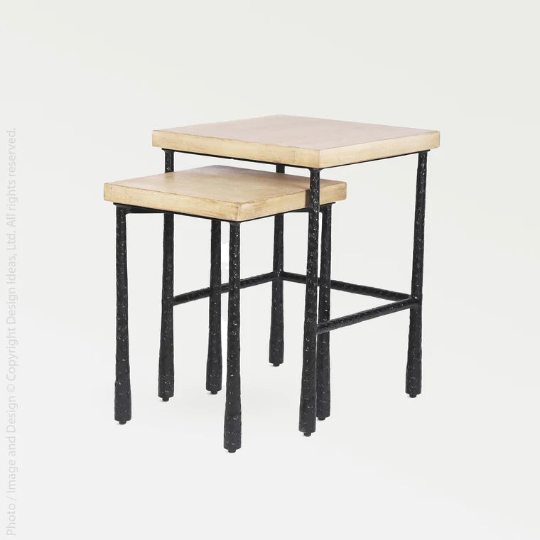 Valea Square Side Table-Set/2 By Texture Designideas | Side Tables | Modishstore - 2