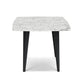 Soro 24" Square Italian Carrara White Marble Side Table with Metal Legs By The Bianco Collection | Side Tables | Modishstore - 2