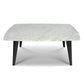Prata 36" Square Italian Carrara White Marble Coffee Table with Metal Legs By The Bianco Collection | Coffee Tables | Modishstore - 2