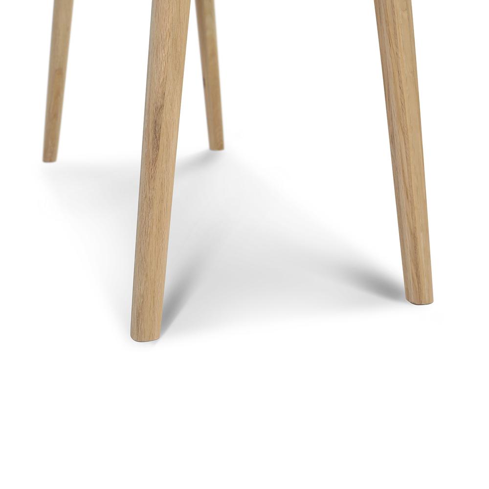 Viola 44" Rectangular Italian Carrara White Marble Writing Desk with Oak Legs By The Bianco Collection | Desks | Modishstore - 4