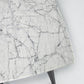 Soro 24" Square Italian Carrara White Marble Side Table with Metal Legs By The Bianco Collection
