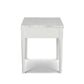 Alto 18" Square Italian Carrara White Marble Side Table with White Legs By The Bianco Collection | Side Tables | Modishstore - 6
