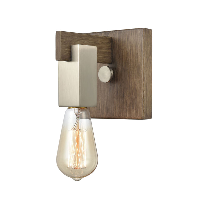 Axis Light Vanity Light in Light Wood and Satin Nickel by ELK Lighting | Modishstore | Wall Lamps