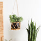 Boca Metal Hanging Pot in Rattan Basket -Set Of 2 By Accent Decor | Planters, Troughs & Cachepots | Modishstore - 2