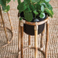Boca Metal Pot with Rattan Plant Stands, Set Of 2 | Planters, Troughs & Cachepots | Modishstore - 2