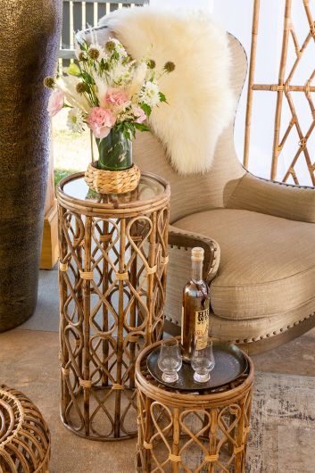 Kora Plant Stand/Side Table By Accent Decor | Stands | Modishstore - 1