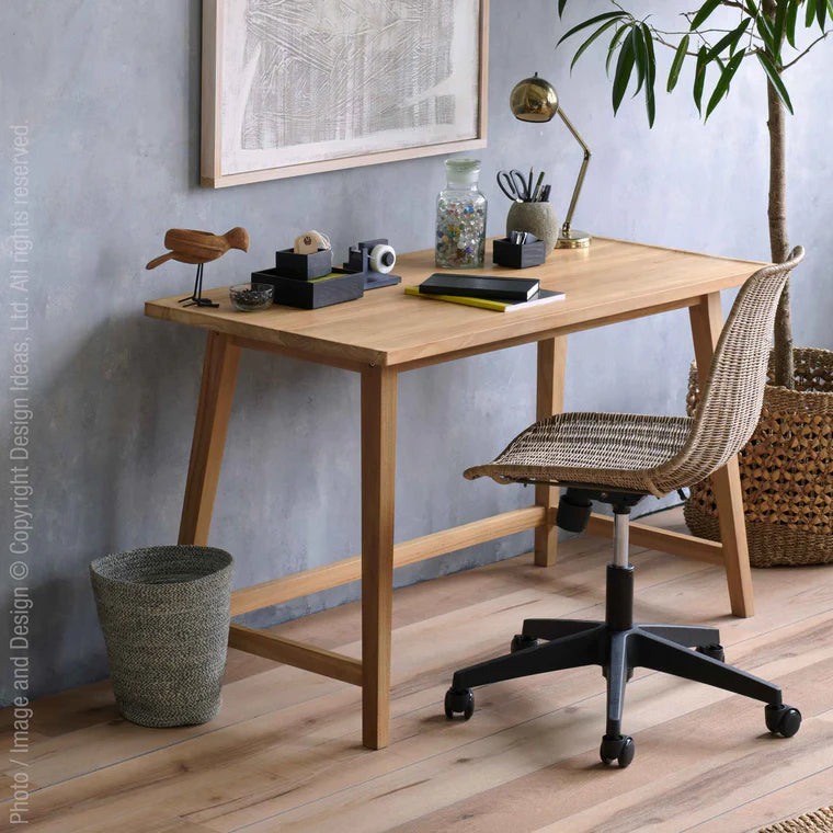 Ormond Task Chair-Natural By Texture Designideas | Office Chairs | Modishstore - 3
