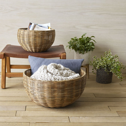 Liana Display Bowls-Set/2 by Texture Designideas | Bins, Baskets & Buckets | Modishstore