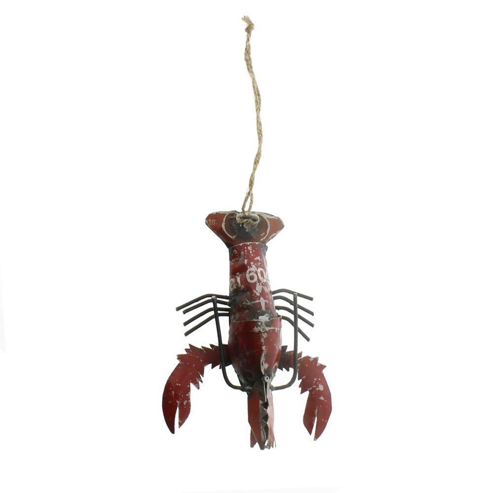 HomArt Reclaimed Metal Ornament - Lobster - Set of 4-2
