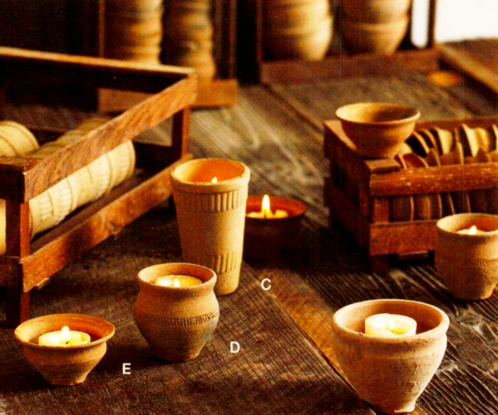 Roost Benares Clay Votive Holders-4