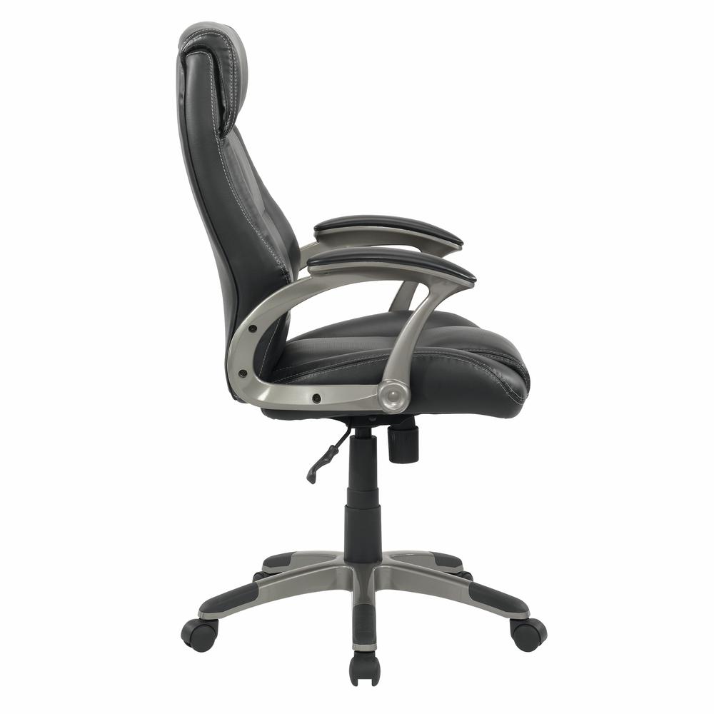Manager Chair Leather Black By Sauder | Office Chairs | Modishstore - 3