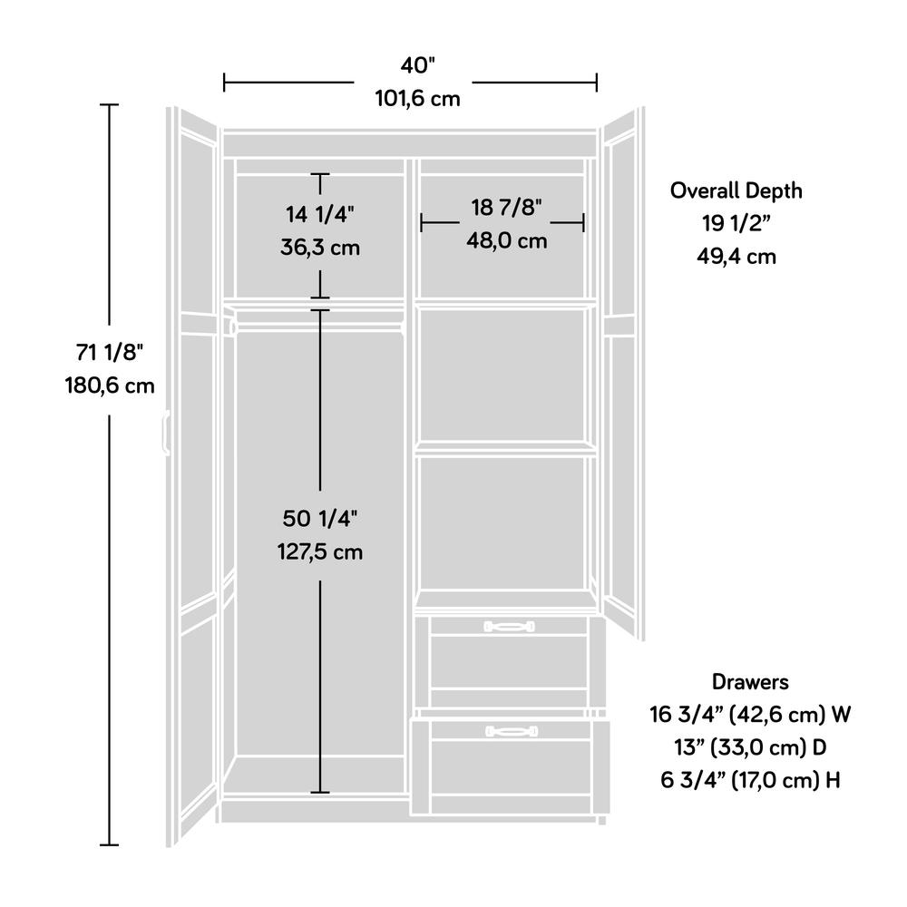 Storage Cabinet - 40 X 19 Deep Cc By Sauder | Cabinets | Modishstore - 3