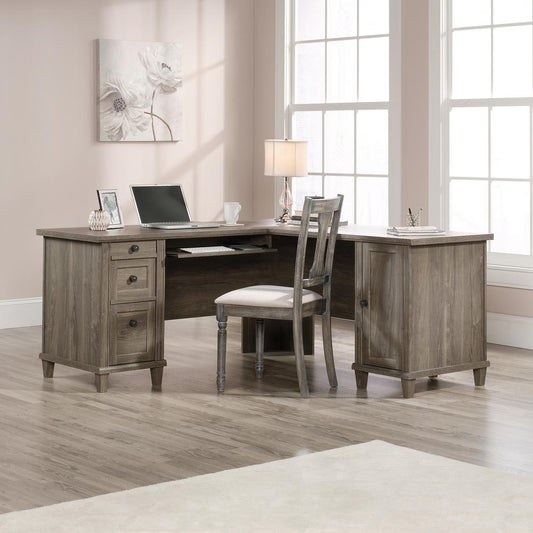 Hammond L-Shaped Desk Emery Oak By Sauder | Desks | Modishstore