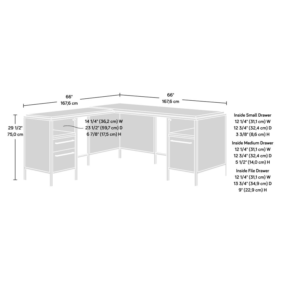 Nova Loft L-Desk A2 By Sauder | Desks | Modishstore - 4