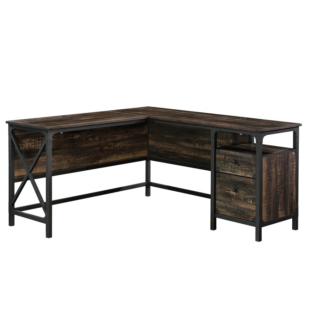 Steel River L-Desk, Carbon Oak By Sauder | Desks | Modishstore - 3