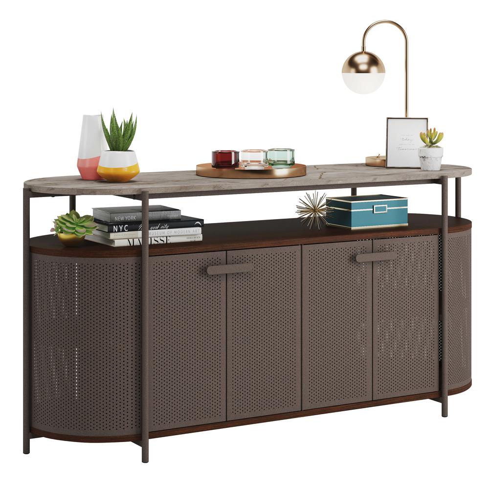 Radial 60" Entertainment Credenza By Sauder | Sideboards | Modishstore - 2