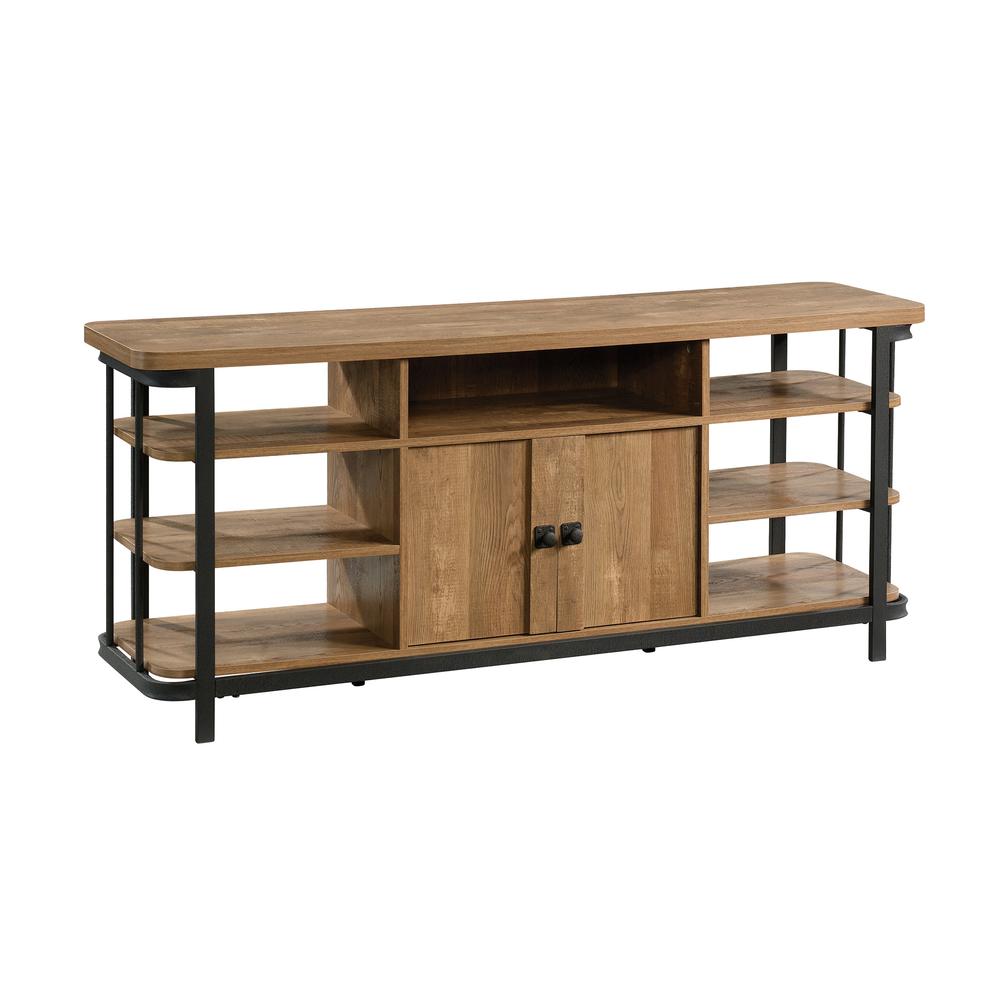 Station House Entertain Cred Etched Oak By Sauder | TV Stands | Modishstore - 3