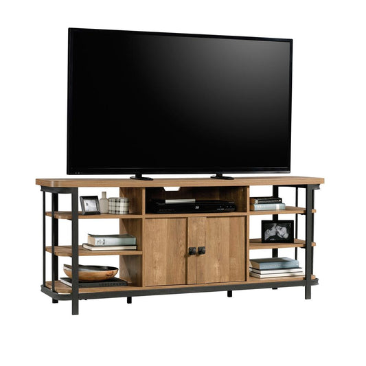 Station House Entertain Cred Etched Oak By Sauder | TV Stands | Modishstore
