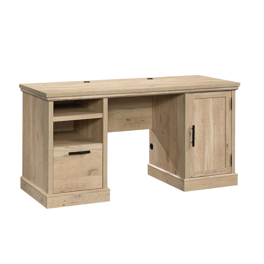 Aspen Post Computer Desk Prime Oak By Sauder | Desks | Modishstore - 3