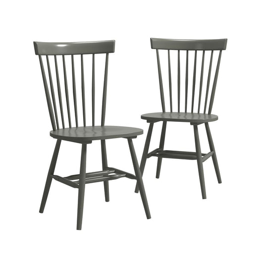 New Grange Spindle Back Pewter Green 2Pk By Sauder | Dining Chairs | Modishstore