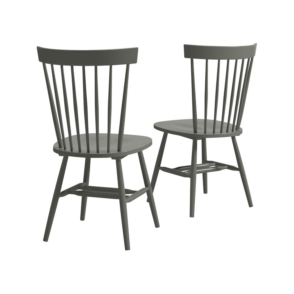 New Grange Spindle Back Pewter Green 2Pk By Sauder | Dining Chairs | Modishstore - 2
