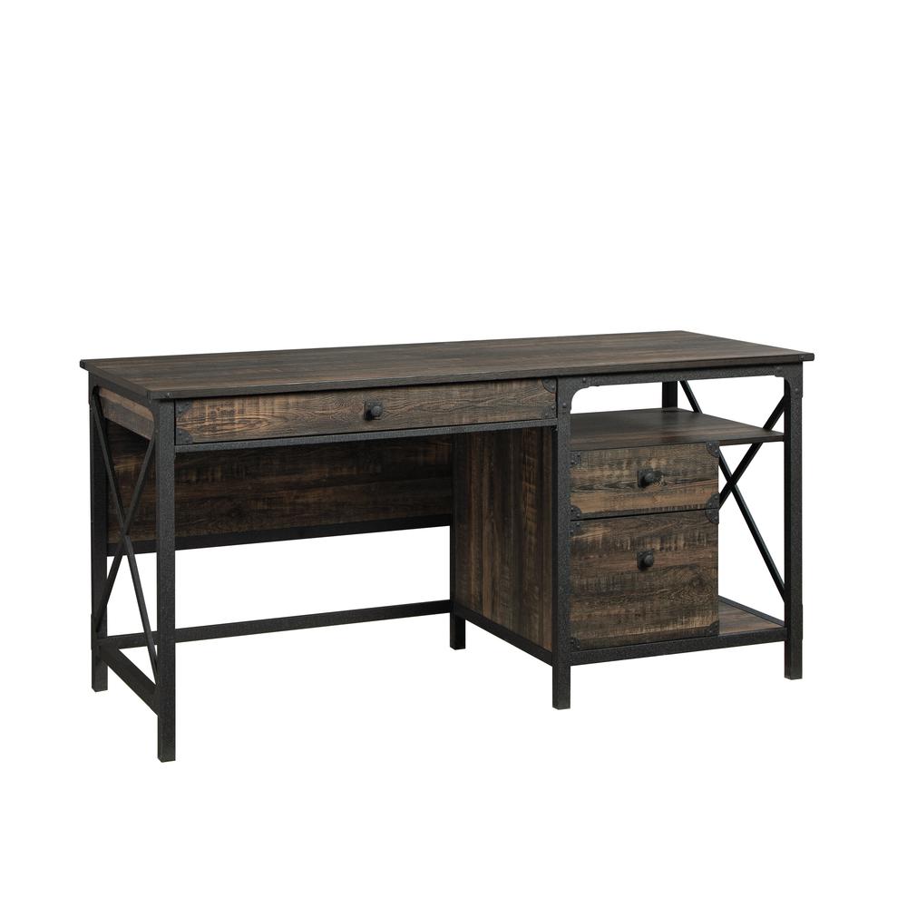 Steel River Computer Desk Carbon Oak By Sauder | Desks | Modishstore - 2